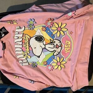 Peanuts snoopy radiate positivity pink women’s 2x xxl sweatshirt new